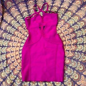 Pink Whoinshop Bandage Dress